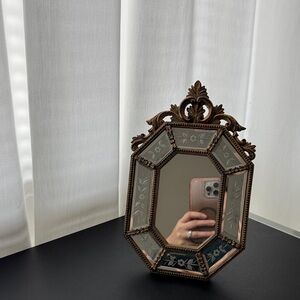 Elegant Brown Ornate Wall Mirror